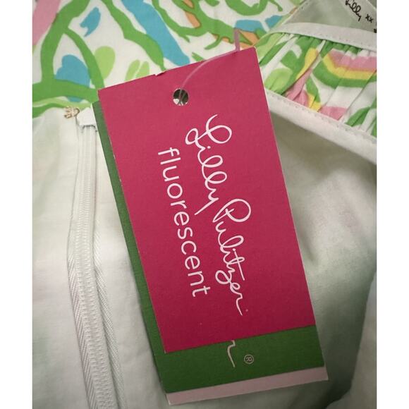 NWT Lilly Pulitzer Fryer Cotton Shift Dress Sz 8 Multi Elephant Ears $188 - Picture 6 of 8